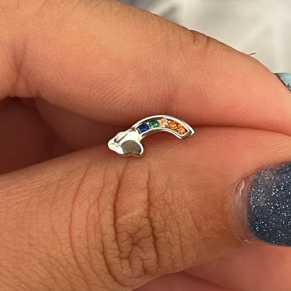 Rainbow Earrings Sterling Silver 925 - Picture 2 of 3